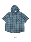 Shearling Check Hood Shirt