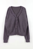 Ruffle overfit cardigan