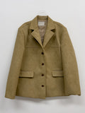 Della Leather Single Loose Fit Jacket