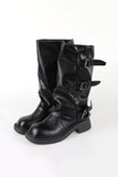 Side zipper wrinkle boots