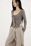 Inner brushed slim line top