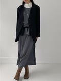 Shirred Unbalanced Long Layered One Piece