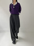 Shes Stripe Two-Tuck Wide Slacks