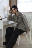 Eid high neck belted coat