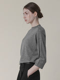 [Premium] Whole Garment half-neck three-quarter knit