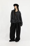 Over classic belted cardigan
