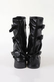 Side zipper wrinkle boots