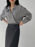 Moz Big Collar Wrap Blouse