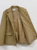 Della Leather Single Loose Fit Jacket
