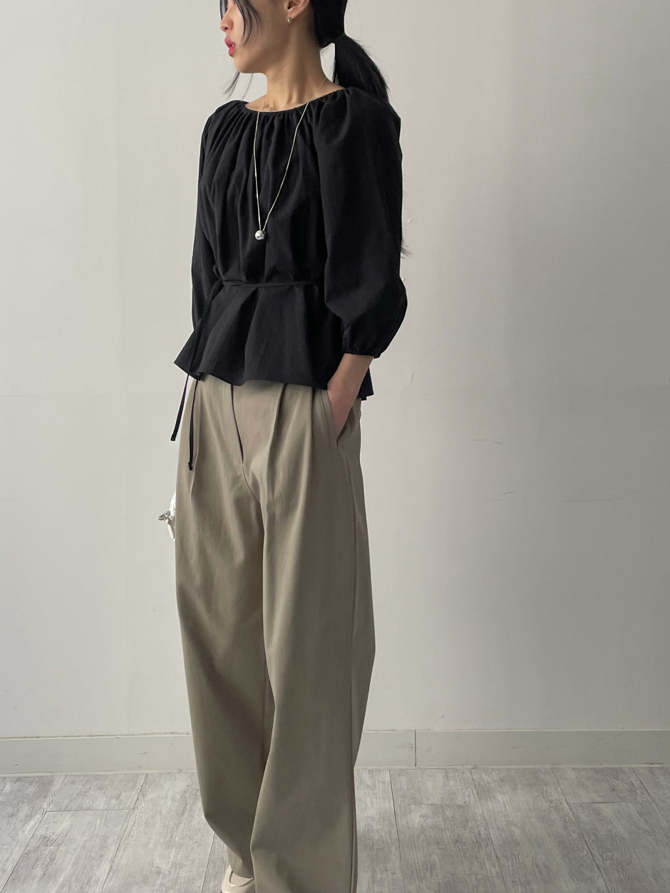 【INCHANT ME】Eleven Cotton Wide Pants INCHANT ME(インチャントミー) - イレブンコットンワイドパンツ