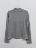 Tie Mock Neck Tee