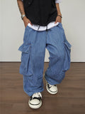Summer Wide Cool Banding Cargo Denim