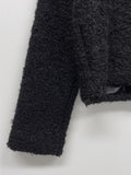 [wool56%] Boucle V-neck Hook Cardigan