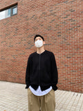 Two-way Mix Knit Zip-up