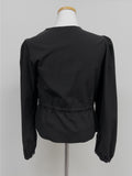 Cello V-neck shirring blouse