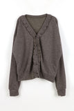 Ruffle overfit cardigan
