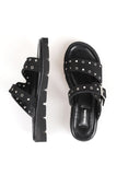 Slide eyelet sandals