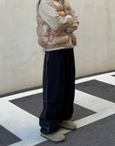 Half and Half Denim Balloon String Pants