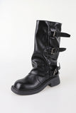 Side zipper wrinkle boots