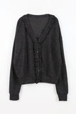 Ruffle overfit cardigan