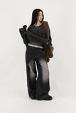 Half wrap wide denim