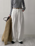 954 Tencel Two-Tuck Cotton Wide Pants