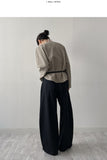 954 Tencel Two-Tuck Cotton Wide Pants