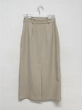 Unbalanced Wrap H-line Long Skirt