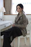 Eid high neck belted coat