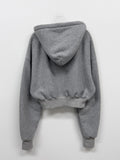 Miyu Fleece Crop Hood Zip-up