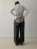 [Inner Brush] Pintuck Daily Neck Polar T-shirt