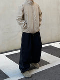Half and Half Denim Balloon String Pants