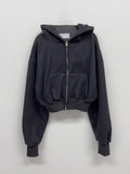 Miyu Fleece Crop Hood Zip-up