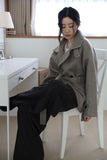 Eid high neck belted coat