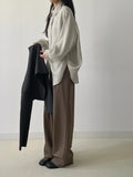 Dolman Pleated Loose Fit Blouse