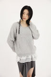 Belt halter fur knit