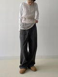 [Inner Brush] Pintuck Daily Neck Polar T-shirt