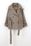 Eid high neck belted coat