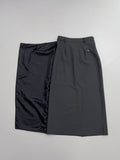 Unbalanced Wrap H-line Long Skirt