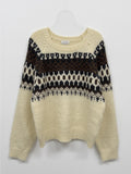 [wool30%] Raglan Nordic Wool Loose Fit Knit