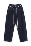 Curved String Denim Jeans