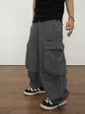 Summer Wide Cool Banding Cargo Denim
