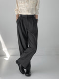 Shes Stripe Two-Tuck Wide Slacks