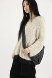 Velvet long shirring skirt