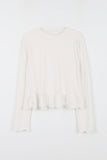 Sheath frill brushed tee