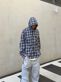 Mont hooded checkered shirt