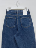 519 Deep Blue High Waist Wide Denim