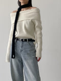 Picky Ribbed Off-Shoulder Knit