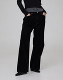 Velour wide trousers