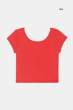 Standard wide U-neck crop T-shirt